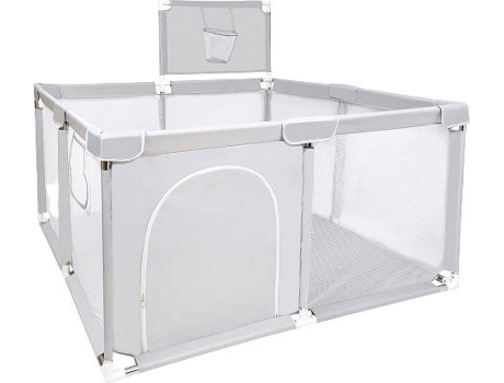 Parque MCBABY Quadrado (Cinzento - 128x128x66 cm)