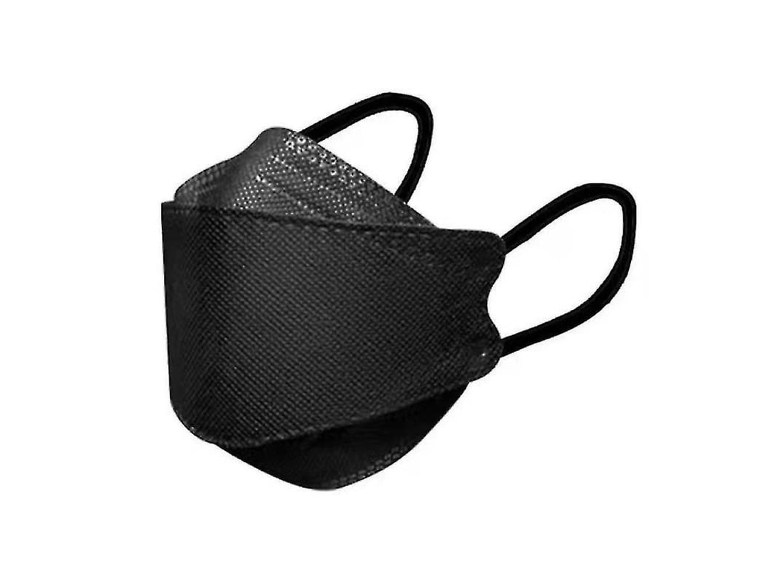 2026-100 Máscaras Desecháveis Adulto 4 Camadas Ajustável Correia Nariz Respirável Loy 100 Unidades Negro