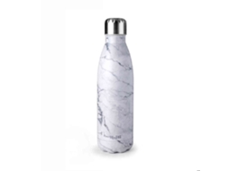 Garrafa Termo Aço Inoxidável 0,5L Branca Marble IBILI