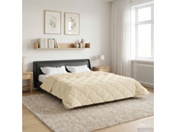 Vidaxl Duvet De Ano Inteiro Colchonete Creme 240 X 260 Cm