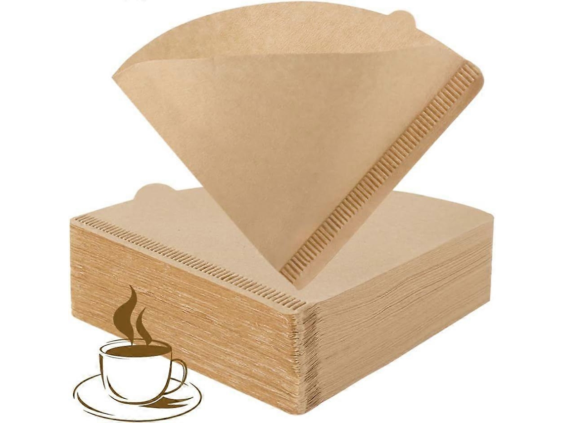 Filtro de café descartável, tamanho 01, natural, não branqueado, compatível com Slowmoose