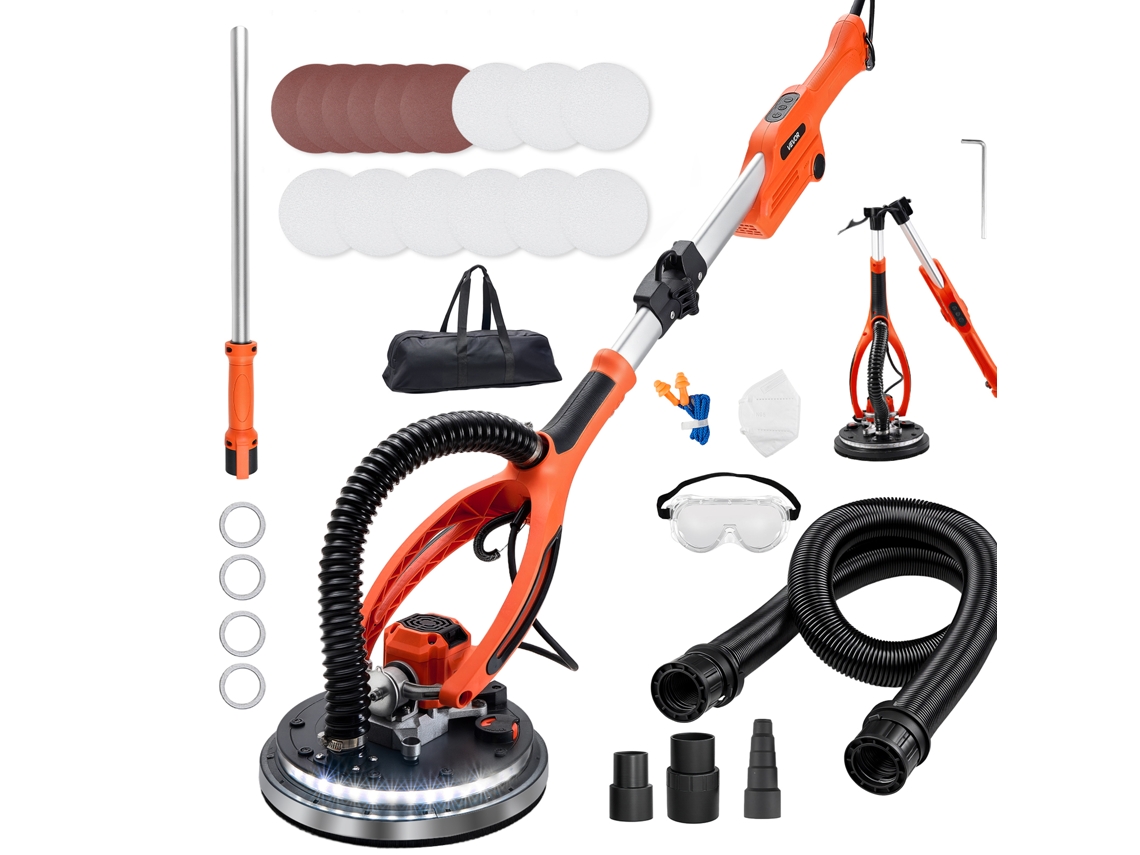 Vevor Lixadeira De Parede E Teto 950 W 7 Velocidades Para Piso, Parede, Gotele E Gesso