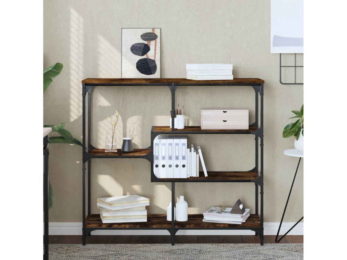 Vidaxl Mesa Consola 103x32x95 Cm Derivados De Madeira Carvalho Fumado