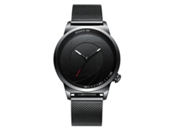 Relógio de pulso analógico Biden Round Quartz para negócios e moda para casais.