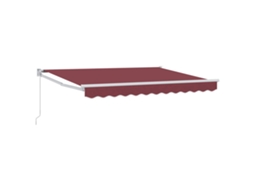 Conjunto 1 Toldo Externo Vidaxl Bordô Poliéster (3,5 X 2 M)