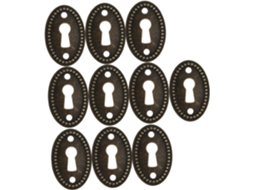 Conjunto De 10 Peças Tampas Ovais Para Fechadura, 35x23mm, Em Liga Metálica, Para Decoração De Móveis