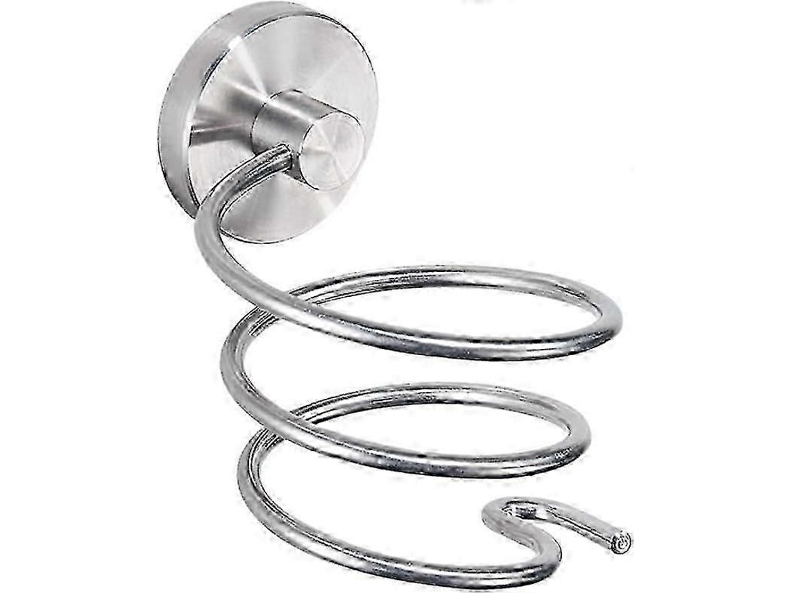Suporte de Parede para Secador Cabelo Escovado, em Aço Inoxidável Cromado, Cabo Cabe GOKOCO