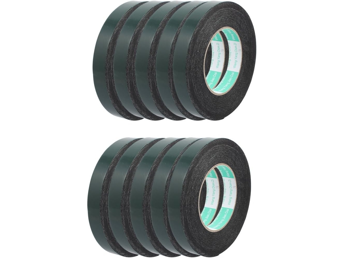 10 Unidades de Fita Adesiva Dupla Face de Espuma Resistente a Impactos, 10 M X 18 Mm X 1 Mm CHABERLU