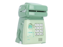 Primerox cofrinho Eletrônico Dinossauro Senha Capacidade Grande para Crianças Verde