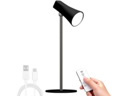 Luminária de mesa magnética recarregável, ajustável em 360 graus, para quarto.