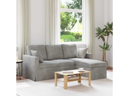 Vidaxl Sofá Cinzento-claro 178 X 134 X 80 Cm Veludo