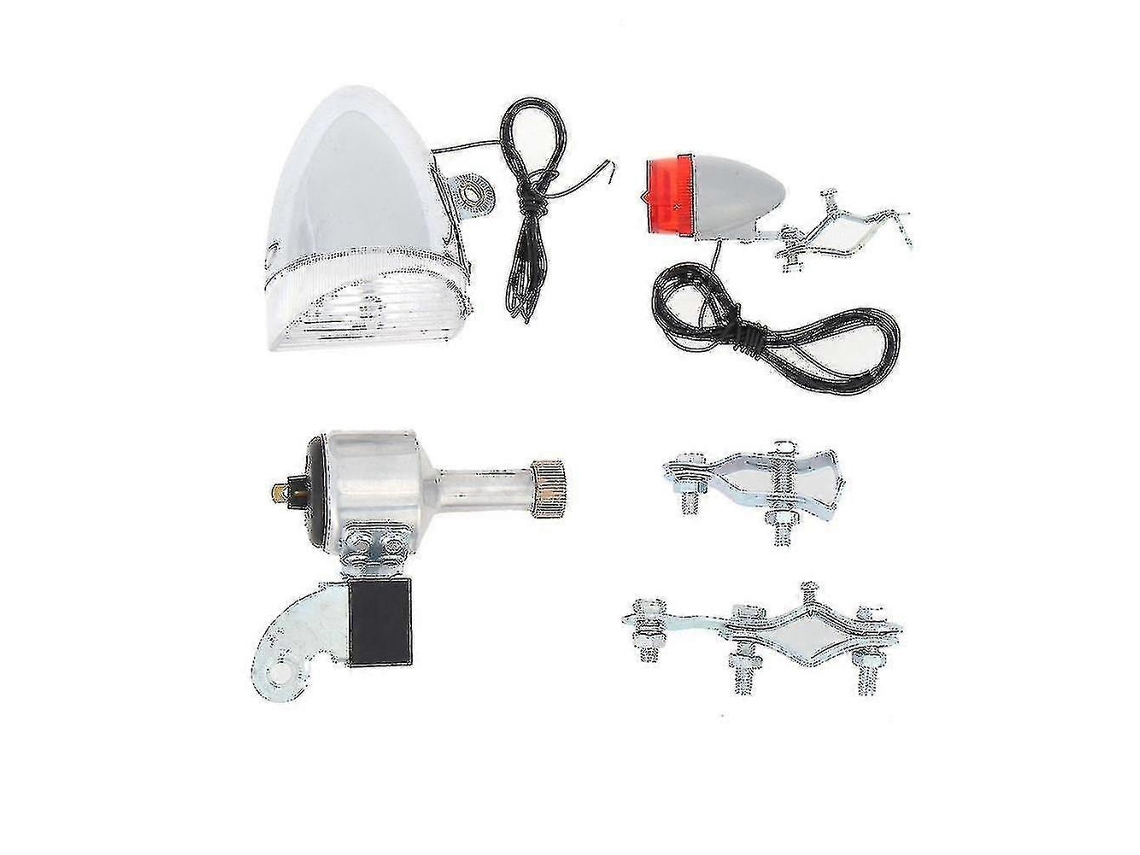 Conjunto De Luzes De Dínamo Para Bicicleta, Luz Dianteira E Traseira, Luz Led Para Bicicleta Motorizada, Dínamo De Fricção Gene Xi