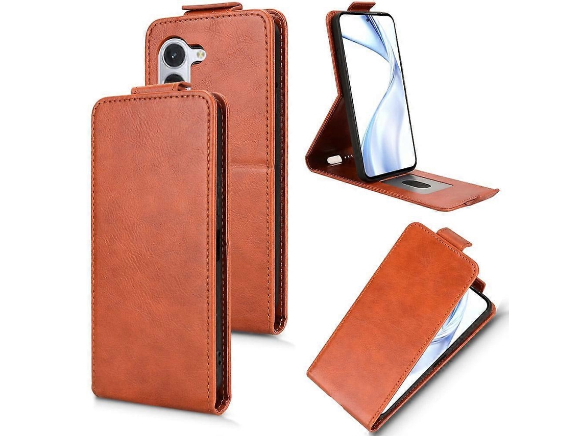 Capa De Couro Com Flip Vertical Magnético E Fivela Para Fujitsu Arrows Alpha F-51f