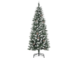 Árvore De Natal De 150 Cm Com 464 Pontas, 28 Pinhas, Base Dobrável E Suporte De Aço Para Decoração Ecológica.