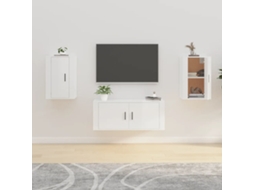 Vidaxl Móveis De Tv De Parede 2 Pcs 40x34,5x60 Cm Branco Brilhante