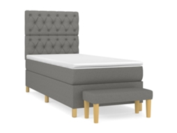 Box Spring Bed, Box Spring Beds Vidaxl Cinzeto Tecido (80 X 200 Cm)