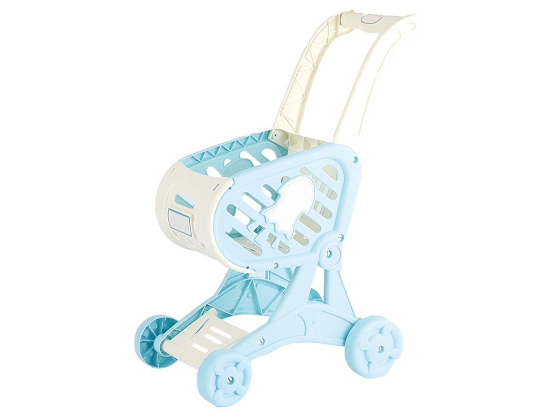 Mali carrinho de Compras Infantil Simulação Brinquedo Supermercado Plástico Seguro Azul