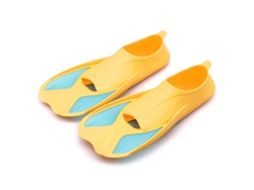 Aletas Natação Crianças Amarelo Verde Claro Xxxxs 30 31