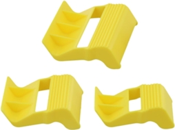 Conjunto de dispensador de adesivo com cortador integrado para mascaramento e pintura, fabricado em plástico.