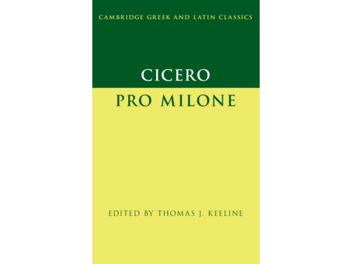 Livro Cicero Pro Milone de Thomas J Keeline (Inglês)