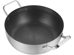 Panela Quente Antiaderente De Aço Inoxidável Com Alça Dupla 18cm Sopa Espessada Para Cozinhar E No Vapor