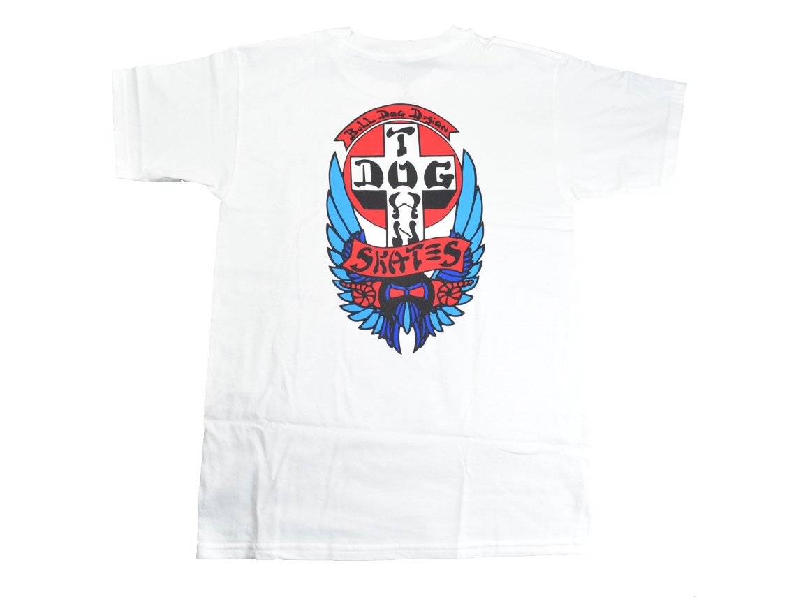 Dogtown Bulldog T-shirt White Unisex Adults Size:l