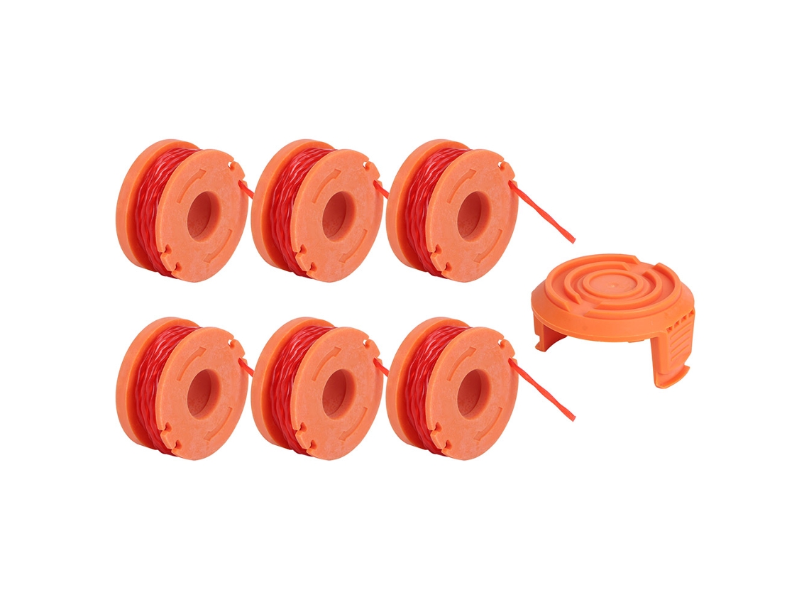 Kit com 6 Carretéis de Fio para Aparador de Grama AQUAFORGE, compatível com Bosch Art 23 26 Easytrim