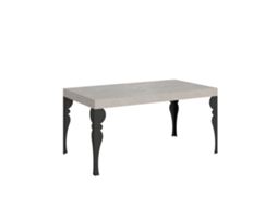 Mesa Extensível Paxon Cashmere 160/264x90 Cm Com Pernas Antracite Itamoby