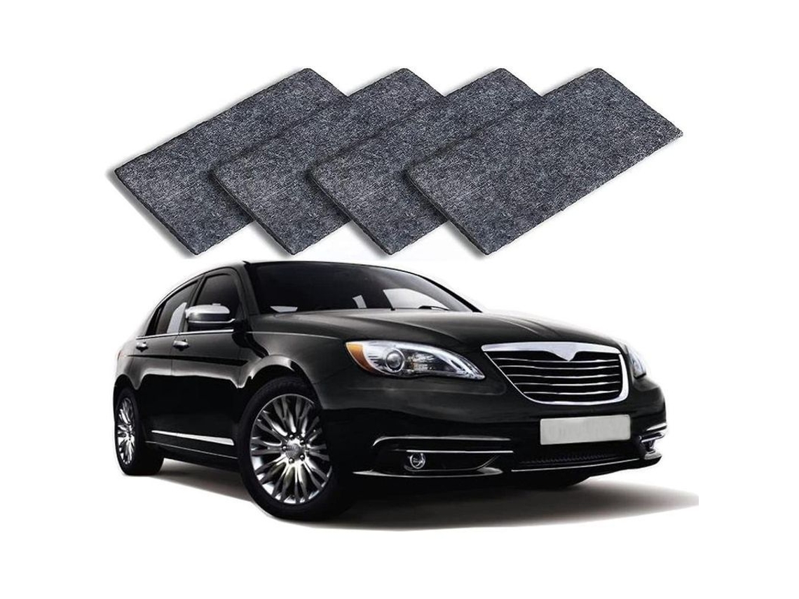 Paño nano Sparkle cinza, 4 peças, para reparo de riscos leves em carros, com S/MARCA