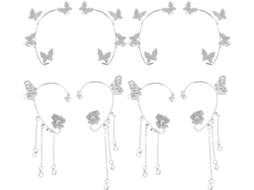 Brincos De Pressão Em Metal Prateado Adornados Com Cristais Brilhantes, Com Fechos Leves E Ajustáveis.