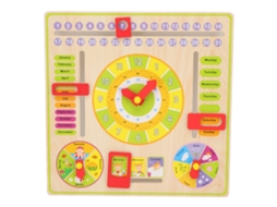 Mali quadro Sobre Hoje Brinquedo Montessori Educação Infantil Aprendizagem Hora Data Mês Madeira Acima 3 Anos