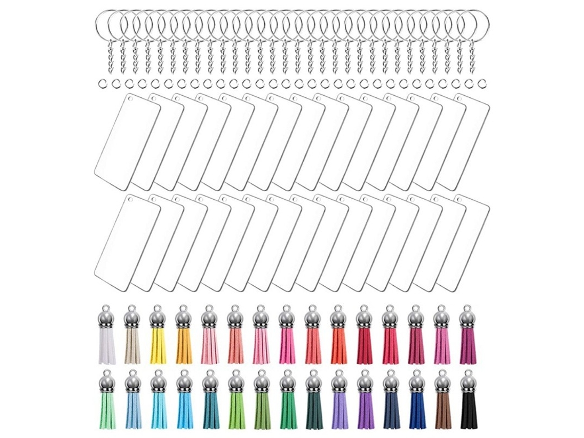 Chaveiros De Acrílico Em Branco, Enfeites De Acrílico Em Branco A Granel Para Fabricação De Joias Oem