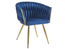 Cadeira Widny Golden Veludo - Azul