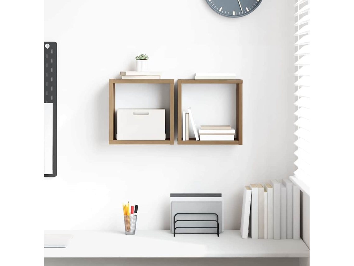Vidaxl Prateleiras De Parede Montagem Na Parede 2 Pcs