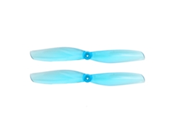 Hélice Gemfan 65mms de 65mm com 2 Pás e Furo de 1mm para Drones de Corrida Fpv, Azul Transparente . MDUG (4 Pares)
