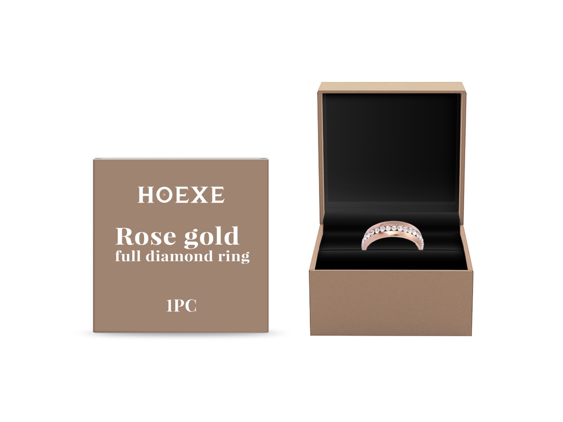 Anel LAXISCREED Ouro Rosa com Diamantes, Joia de Alta Qualidade Completa