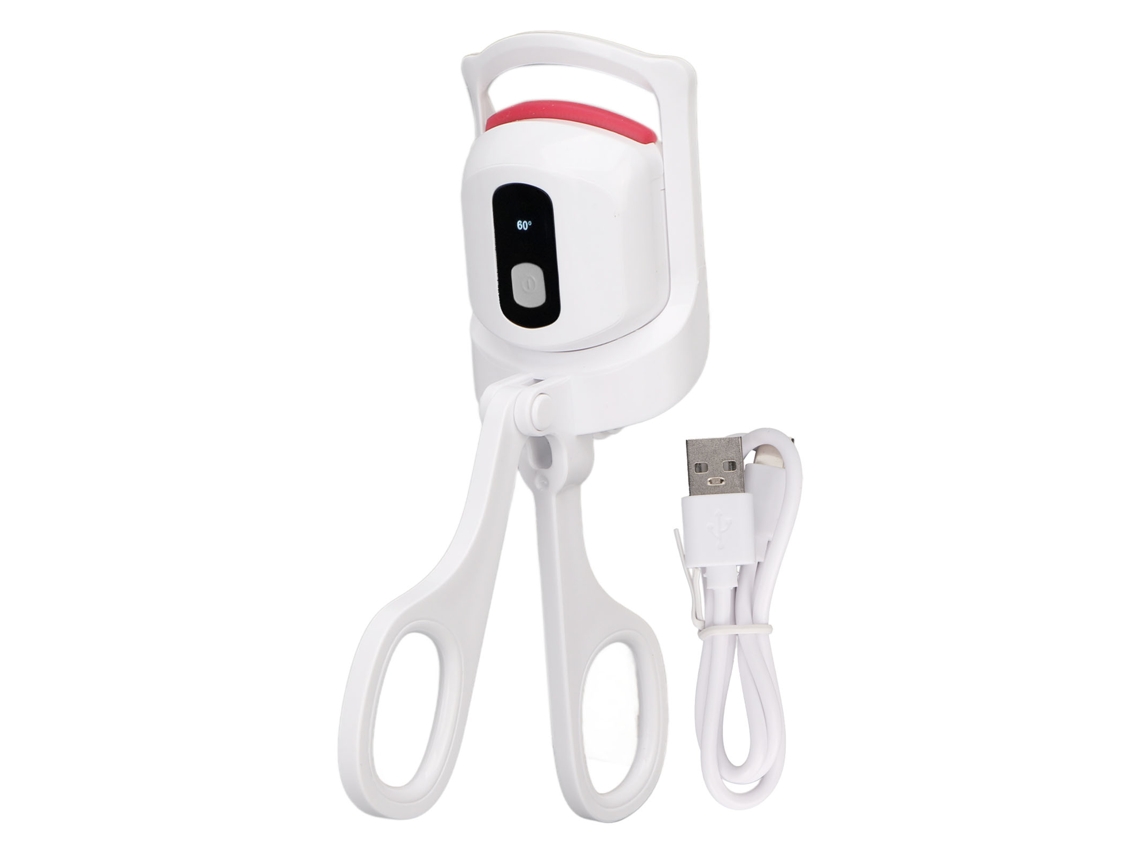 Curler De Cílios Aquecido Com 3 Modos De Temperatura, Recarregável, Elétrico Mini Branco