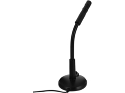 Microfone Usb De Plástico Preto Para Laptop Com Suporte Estável.