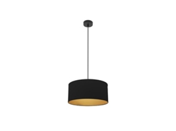 Pingente Anuska 1Xe27 Preto/Preto-Ouro Regx40X40 Cm FABRILAMP