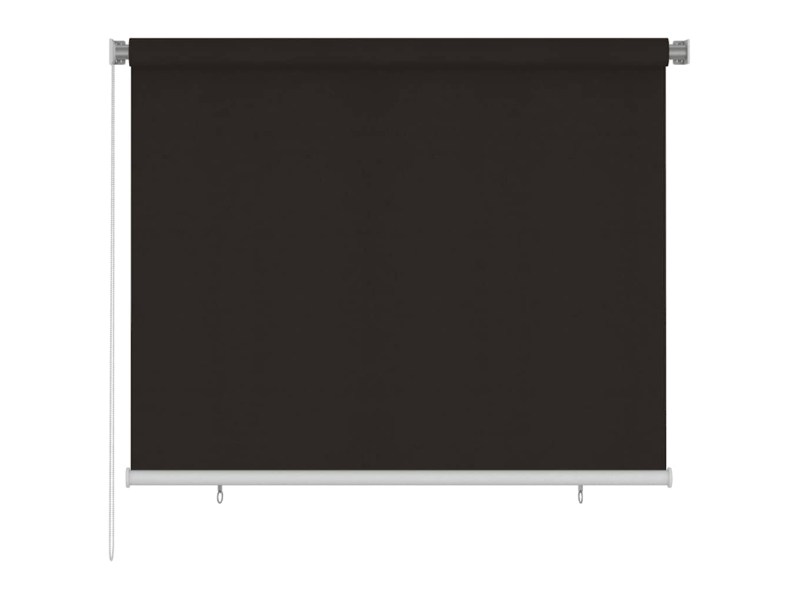 Vidaxl Estore De Rolo Para Exterior 185 Cm (l) X 140 Cm (a) Castanho Hdpe