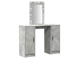 Conjunto 1 Mesa De Vestir Vidaxl Cinzento-claro Derivados De Madeira (102 X 33 X 135 Cm)