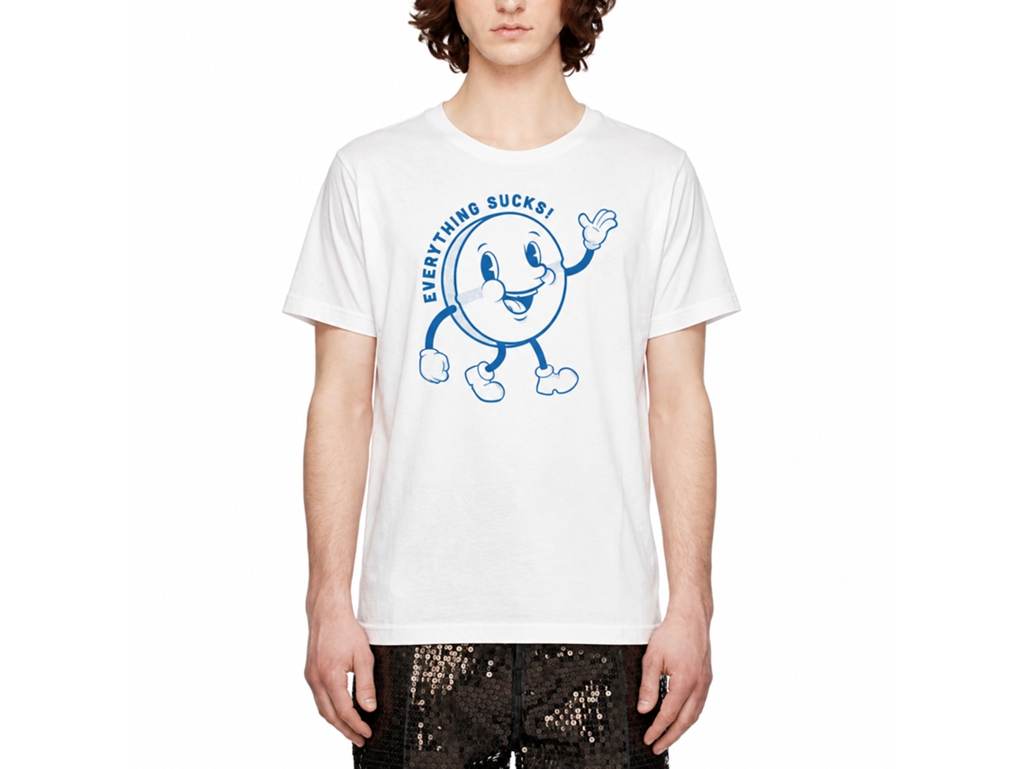 Camiseta Rockinstone Everything Sucks Happy Pill - Estilo de Designer Exclusivo