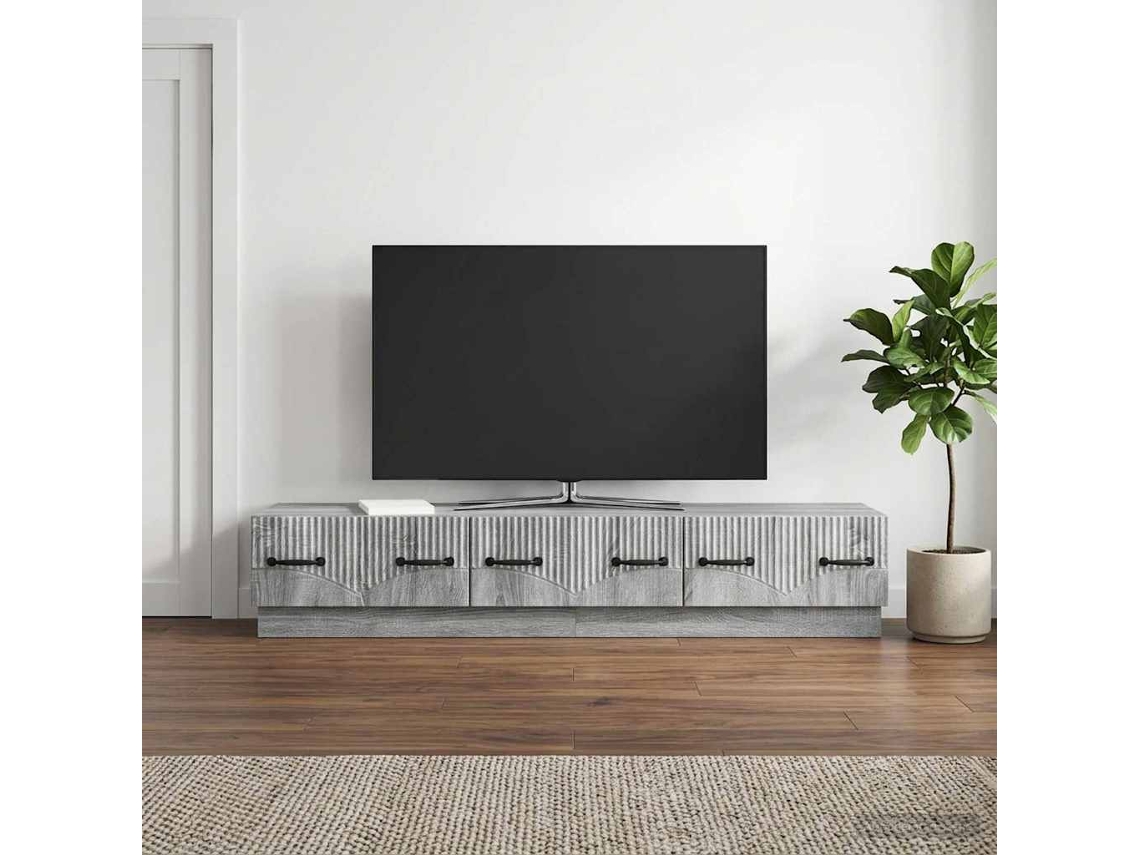 Vidaxl Gabinete para Tv com Gaveta Sonoma Cinzento 147 X 34,5 X 27 Cm