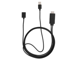 Cabo Adaptador Usb Fêmea Para Macho 2 Em 1 1080p Hdtv