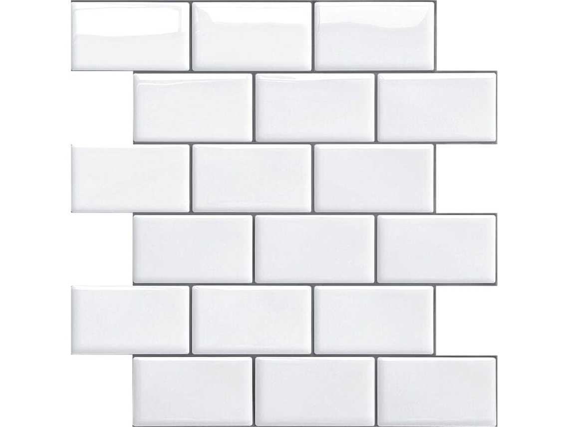 2026-cerâmica Mural Autoadesiva 3d 12x12 Polegadas, Vinil Impermeável Para Cozinha Banheiro, 4 Folhas Preto