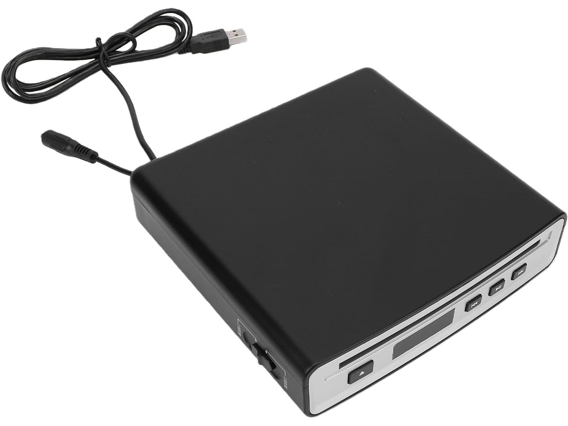 Vbestlife Leitor Cd Portátil Para Carro, De Externo Com Usb, Aux, Fm, Resistente A Choques