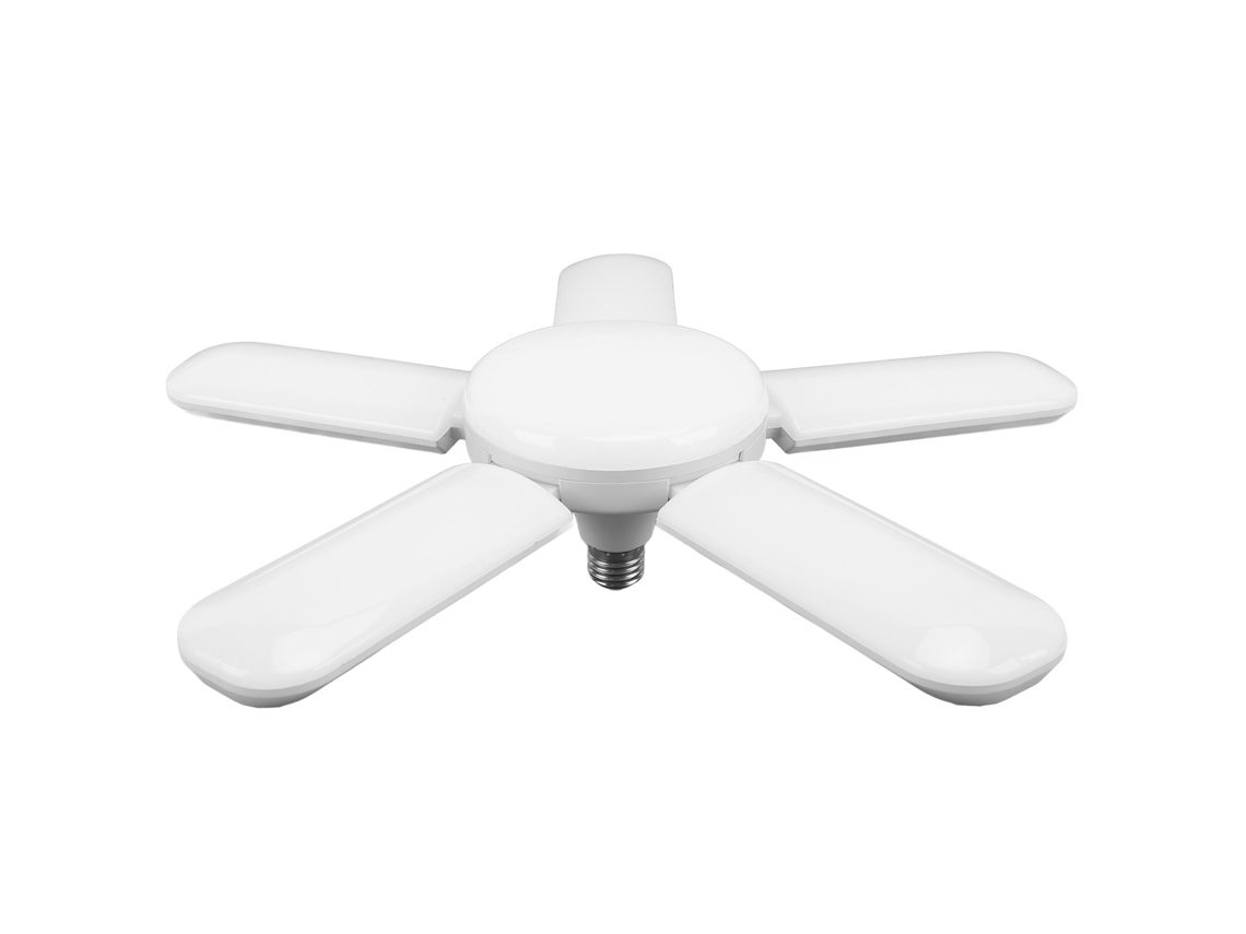 2026 lâmpada Led para Garagem 100w 8000lm Luzes de Teto com 5 Painéis Ajustáveis 6500k E26 E27 85 265v
