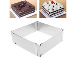 Aro De Bolo Quadrado Em Aço Inoxidável, Molde Para Mousse Ajustável De 10 Cm A 18 Cm