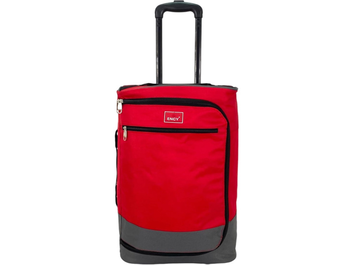 Mala De Tecido Trolley Bagagem De Mão De Cabine Viagem Avião Leve Dobrável Com Rodas Aceite Por Todas As Companhias Aéreas Vermelho COSHANO