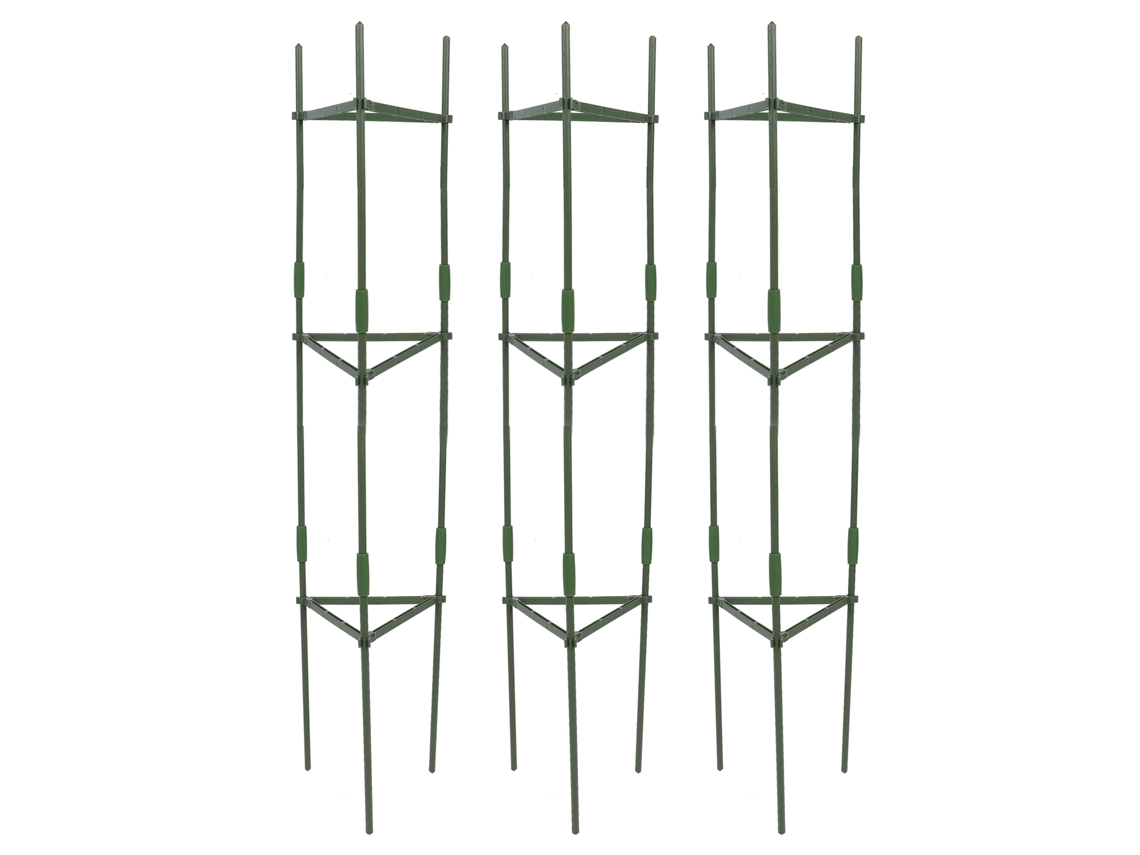 3 Cages De Tomate Triangulares Jardim E Vasos 120cm